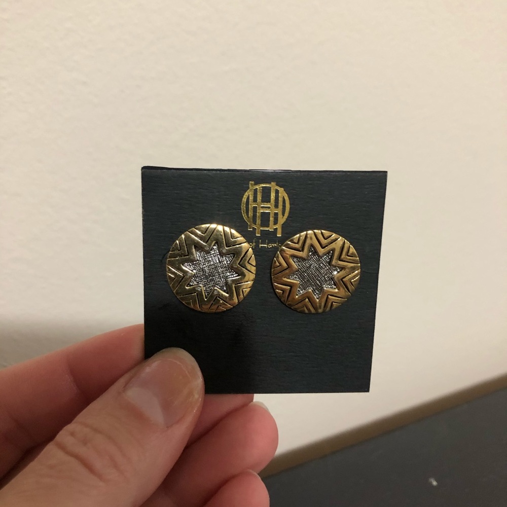 House of Harlow Mini Sunburst Stud Earrings Enamel